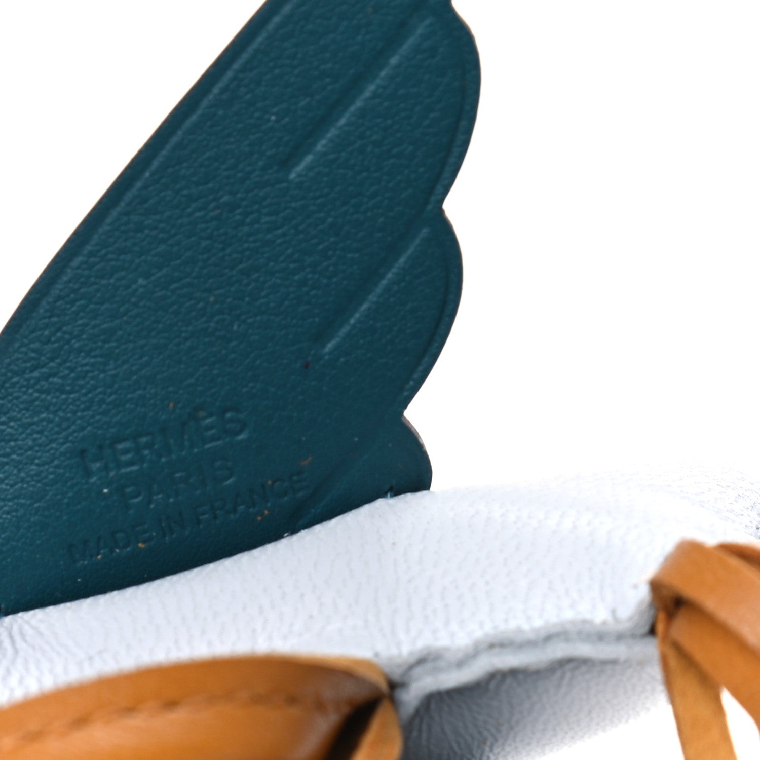 Hermes Milo Lambskin Grigri Rodeo Pegase Horse Bag Charm PM Bleu Brume Sesame Vert Bosphore 3 of 4