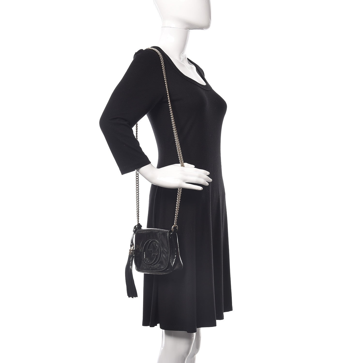Gucci Vernice Naplack Small Soho Flap Crossbody Black 2 of 12