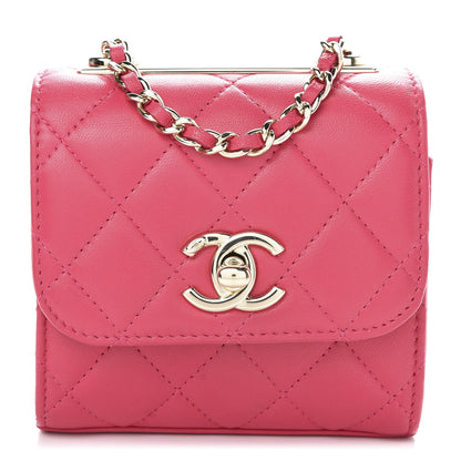 Chanel Lambskin Quilted Mini Trendy CC Clutch With Chain Pink 1 of 10