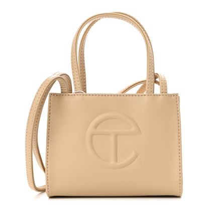 Telfar Vegan Leather Small Shopping Bag Cream 1 of 10