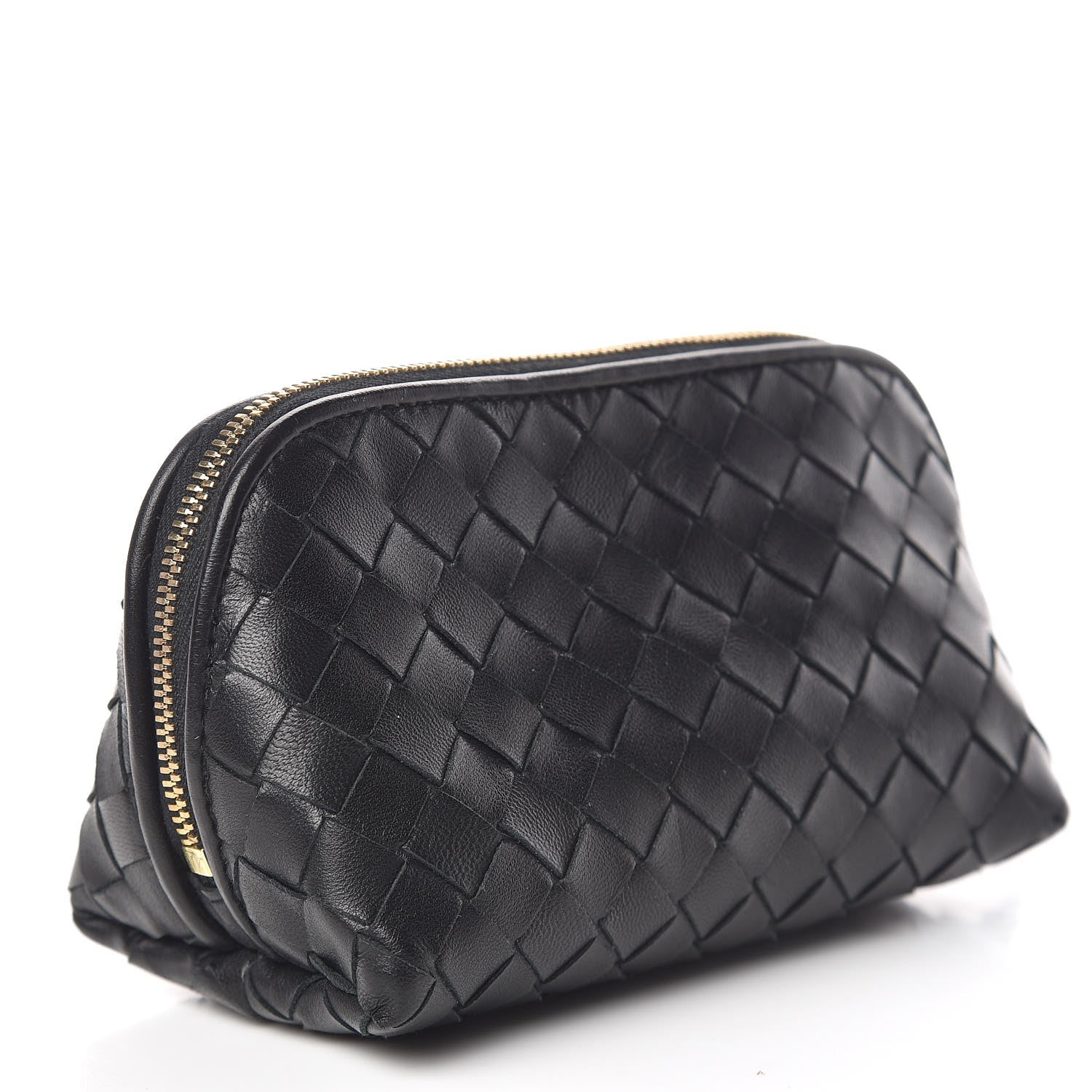 Bottega Veneta Nappa Intrecciato Small Cosmetic Pouch Black 3 of 9
