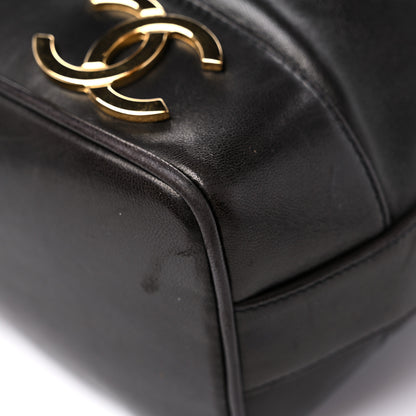 Chanel Lambskin CC Drawstring Shoulder Bag Black 12 of 13
