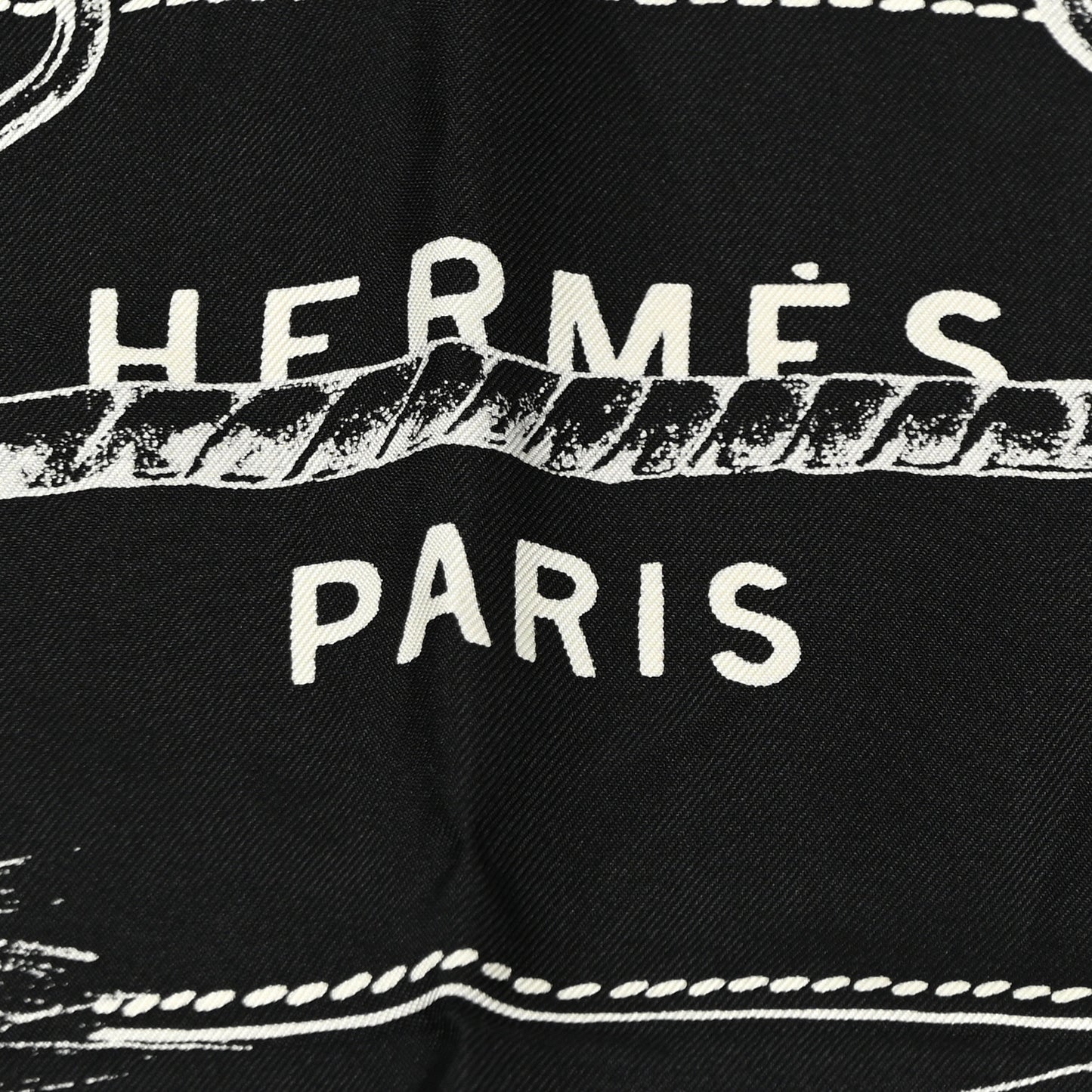 Silk Projets Carres Scarf 90 Black White