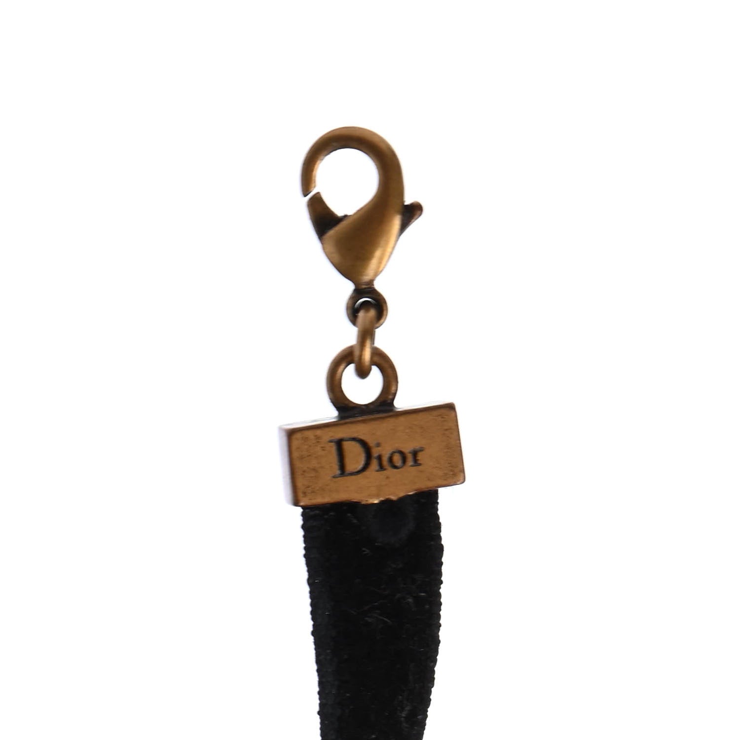 Christian Dior Velvet Pearl DIOR Choker Necklace Black 4 of 5