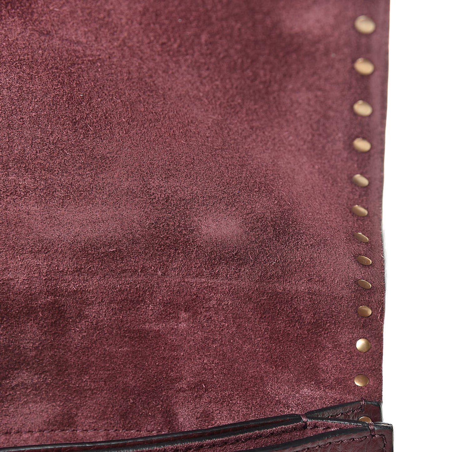 Pebbled Calfskin Rockstud Rolling Wristlet Clutch Rubin