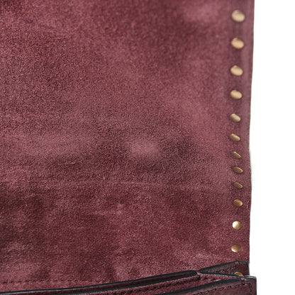 Valentino Garavani Pebbled Calfskin Rockstud Rolling Wristlet Clutch Rubin 7 of 11
