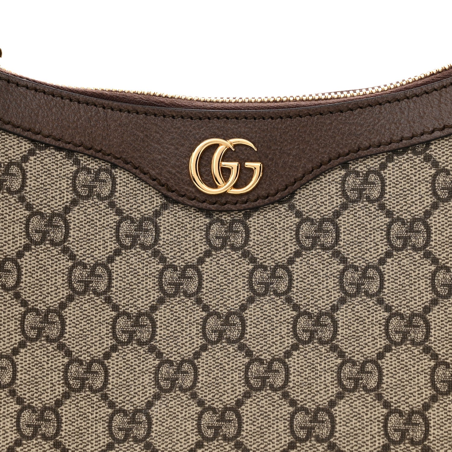 Gucci GG Supreme Monogram Textured Dollar Calfskin Small Ophidia Hobo Beige Ebony New Acero 7 of 10