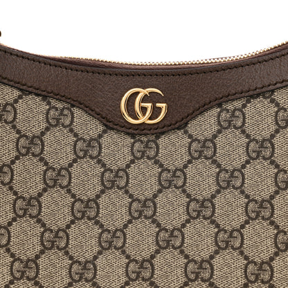 Gucci GG Supreme Monogram Textured Dollar Calfskin Small Ophidia Hobo Beige Ebony New Acero 7 of 10