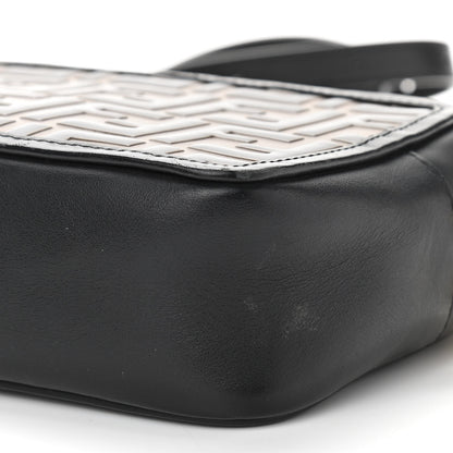 Fendi Vitello Century Bi-Color FF 1974 Embossed Mini Camera Case Maya Black 10 of 11