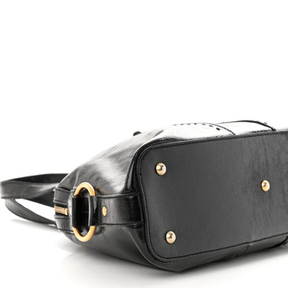 Saint Laurent Textured Patent Calfskin Medium Muse Black 9 of 11