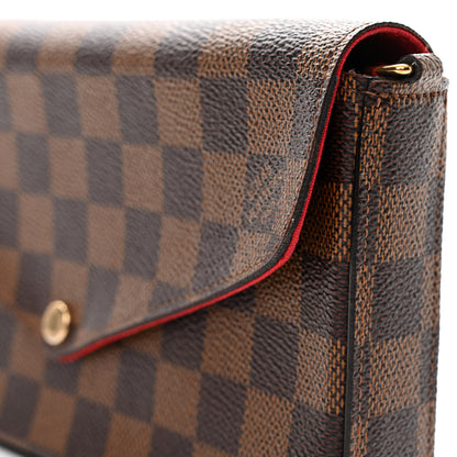 Louis Vuitton Damier Ebene Pochette Felicie Chain Wallet 14 of 14