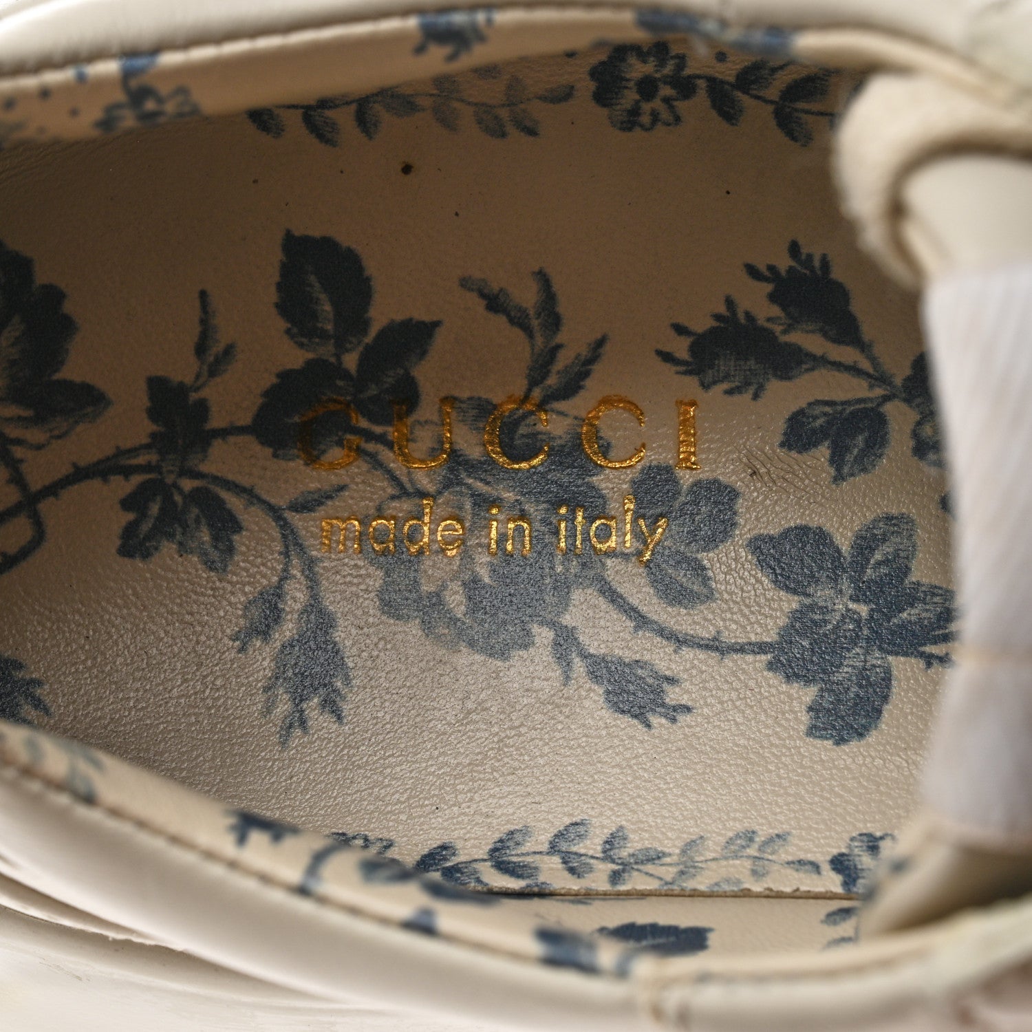Gucci Calfskin Glitter Game Logo Womens Rhyton Sneakers 38 Mystic White 7 of 8