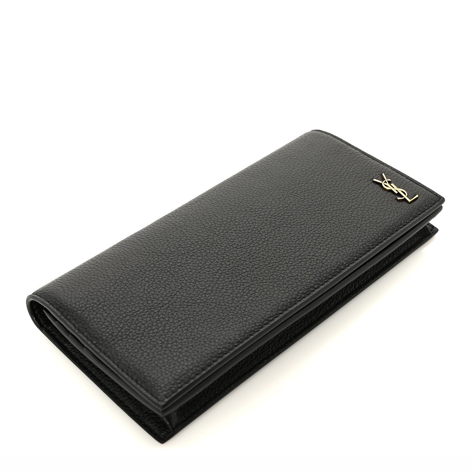 Saint Laurent Calfskin Tiny Monogram Cassandre Wallet Black 4 of 8
