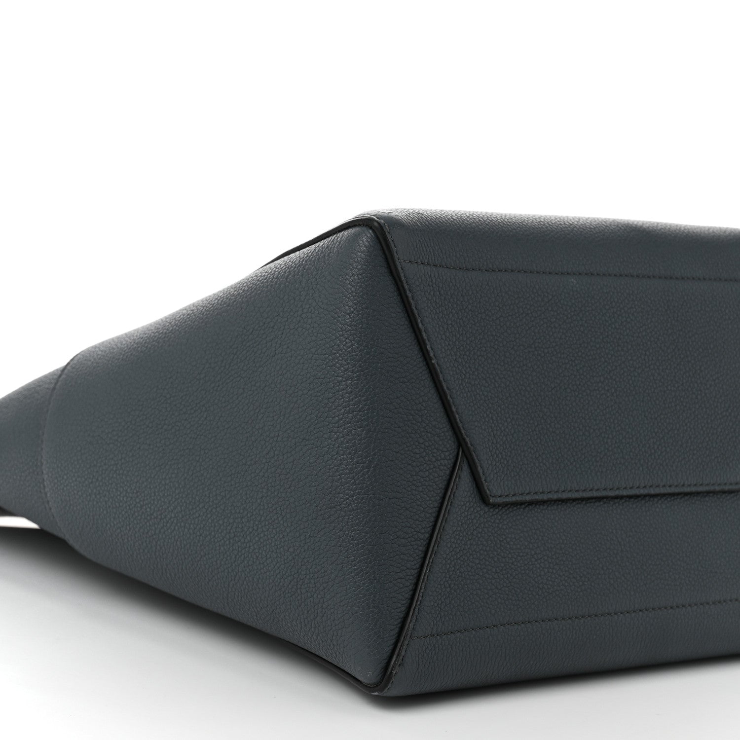 Celine Soft Grained Calfskin Sangle Bucket Bag Petrol 8 of 9