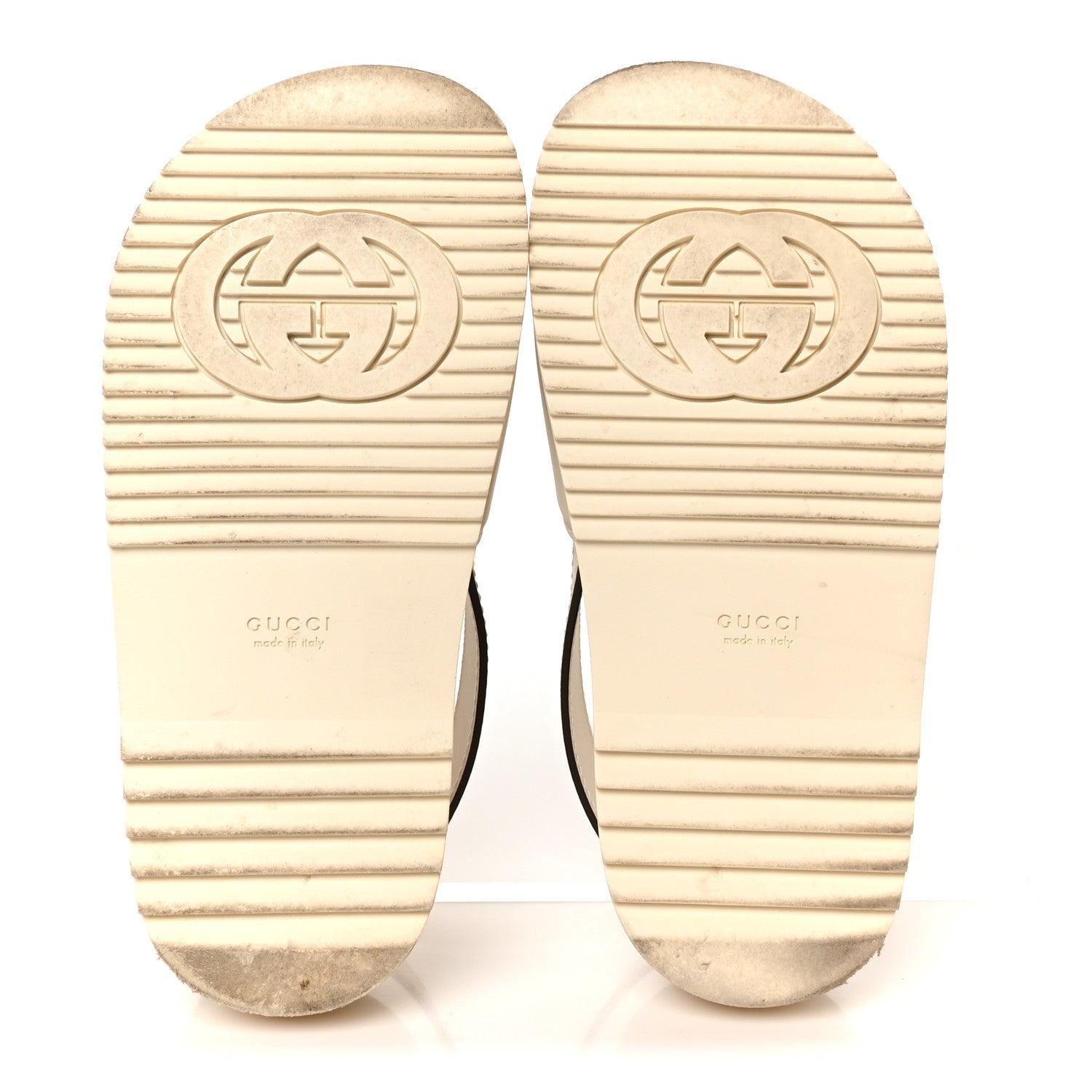 Gucci Cosmos Softy Calfskin Interlocking G Slingback Sandals 35.5 Mystic White 6 of 10