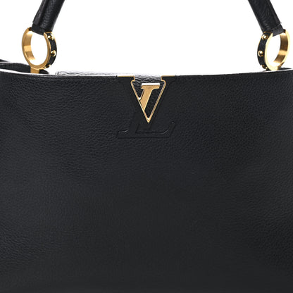 Louis Vuitton Taurillon Capucines MM Cobalt Fuchsia 8 of 17