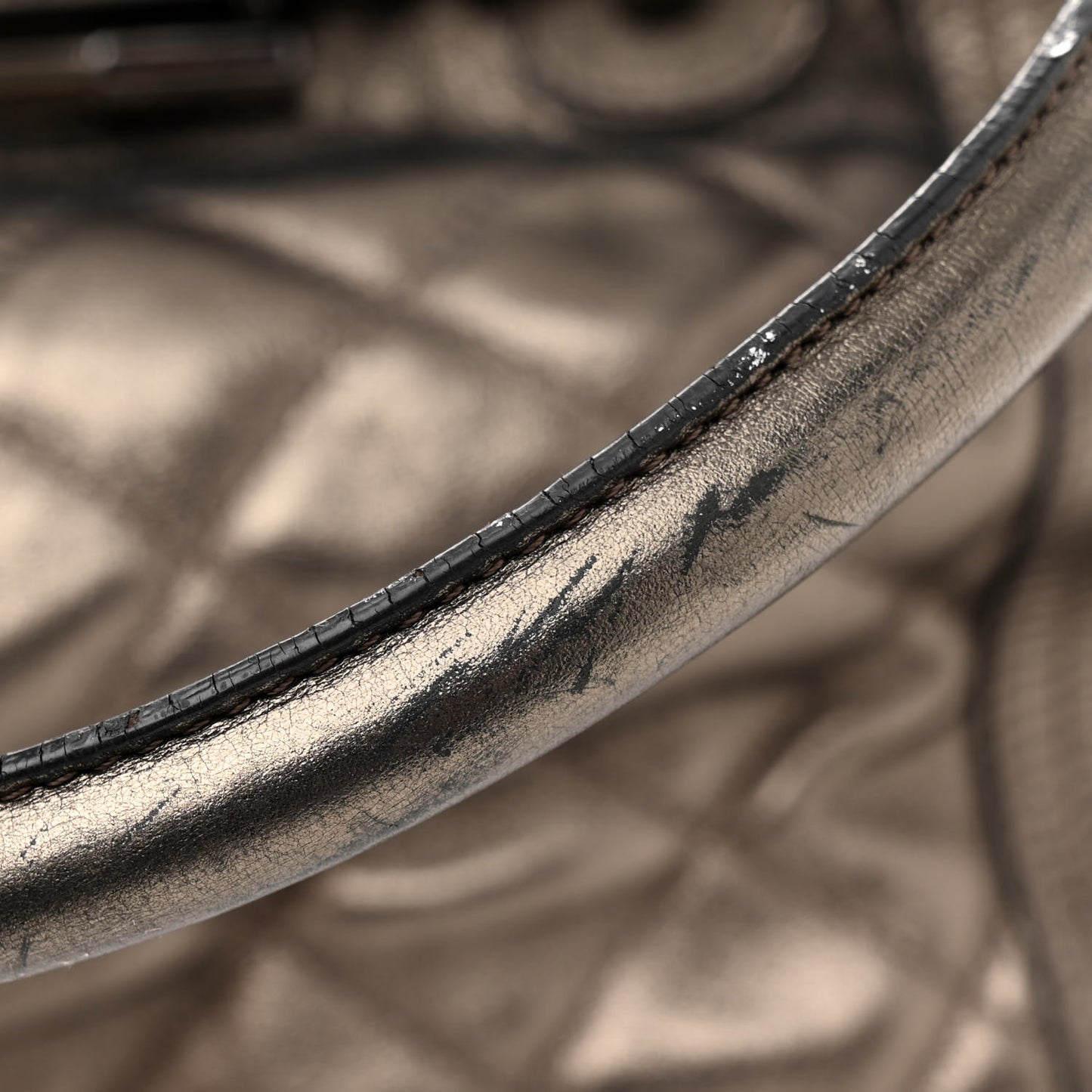 Calfskin Quilted Beaton Gunmetal