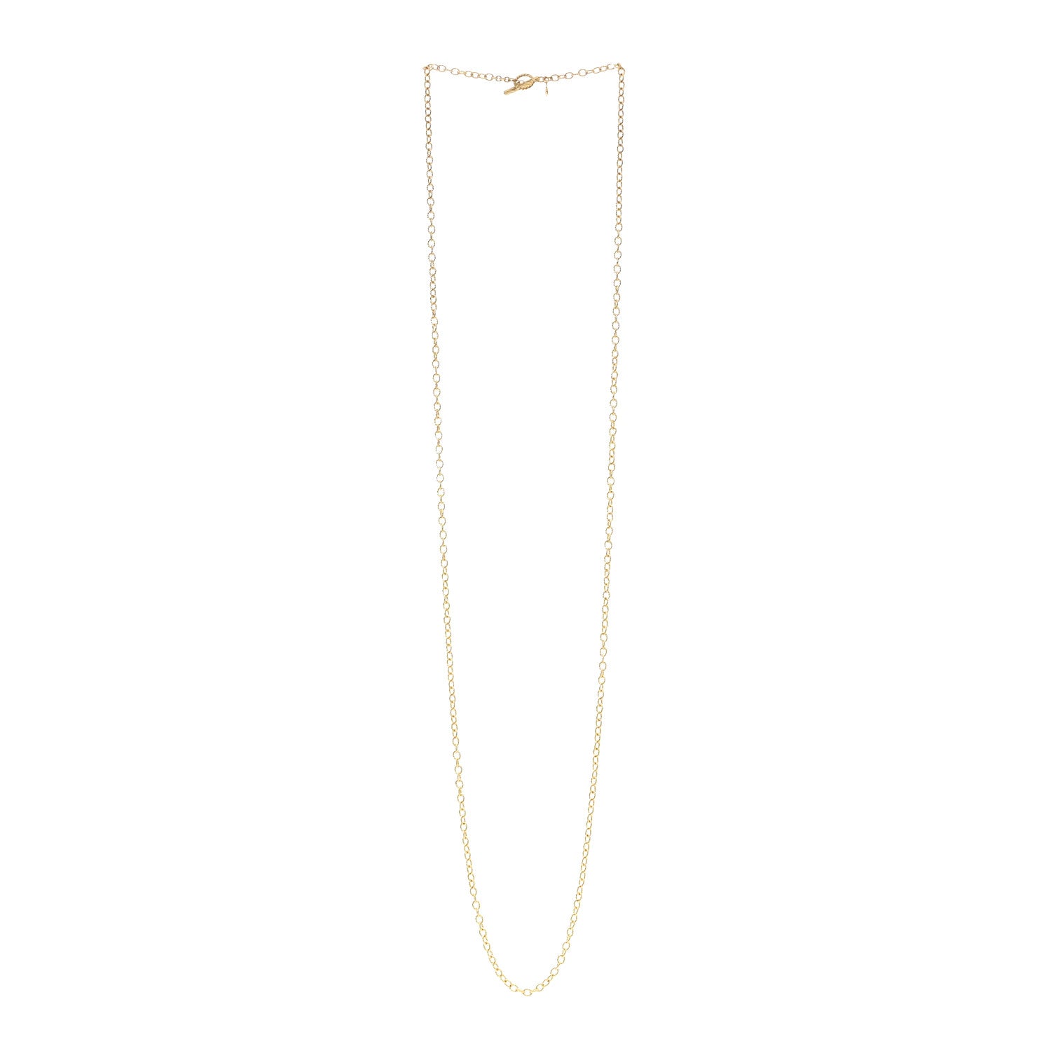 David Yurman 18K Yellow Gold 3.7mm Cable Link Toggle Necklace 38" 3 of 4