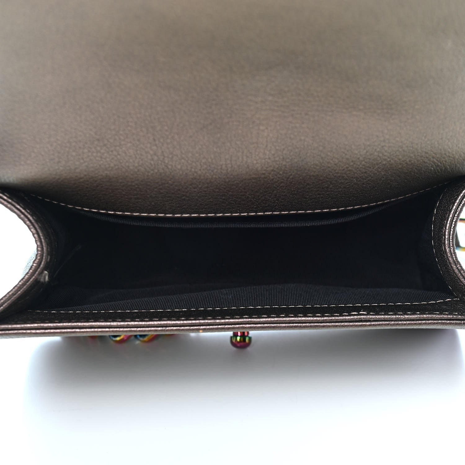 Chanel Iridescent Goatskin Quilted Small Boy Flap Brown 8 of 16