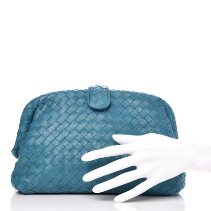 Bottega Veneta Nappa Intrecciato The Lauren 1980 Clutch Aqua 2 of 7