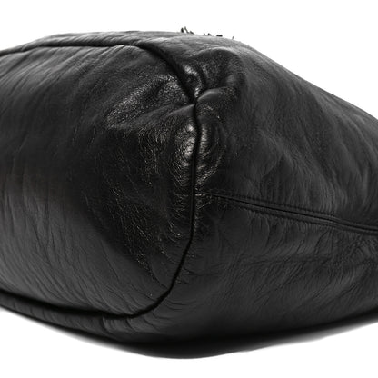 Chanel Tweed Lambskin Drawstring Tweedy Tote Black 10 of 10