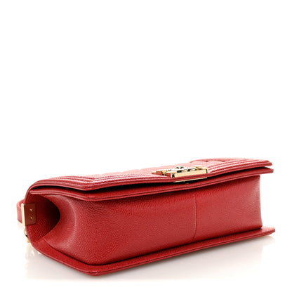Chanel Caviar Quilted Medium Boy Flap Red 4 of 11
