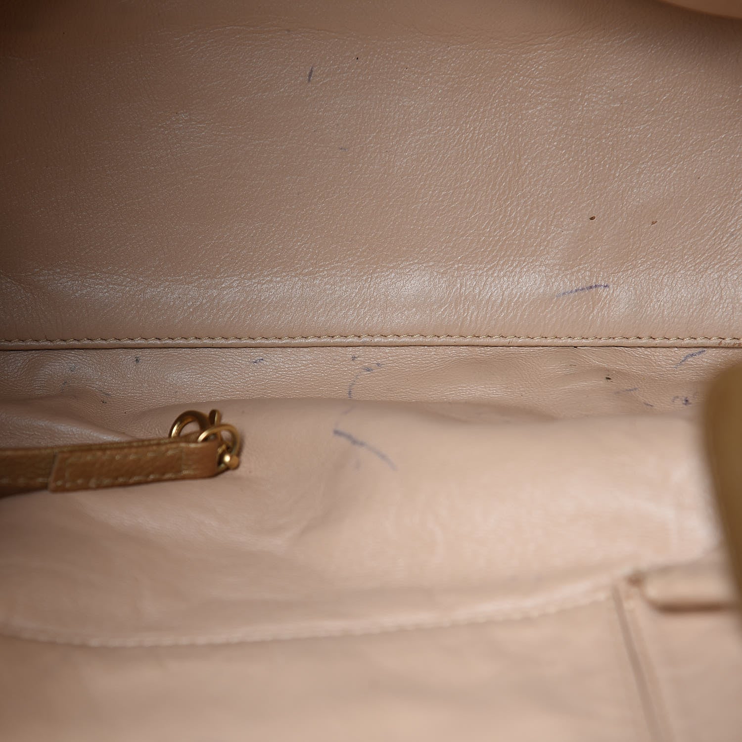 Chanel Metallic Goatskin Ligne Tote Gold 16 of 18