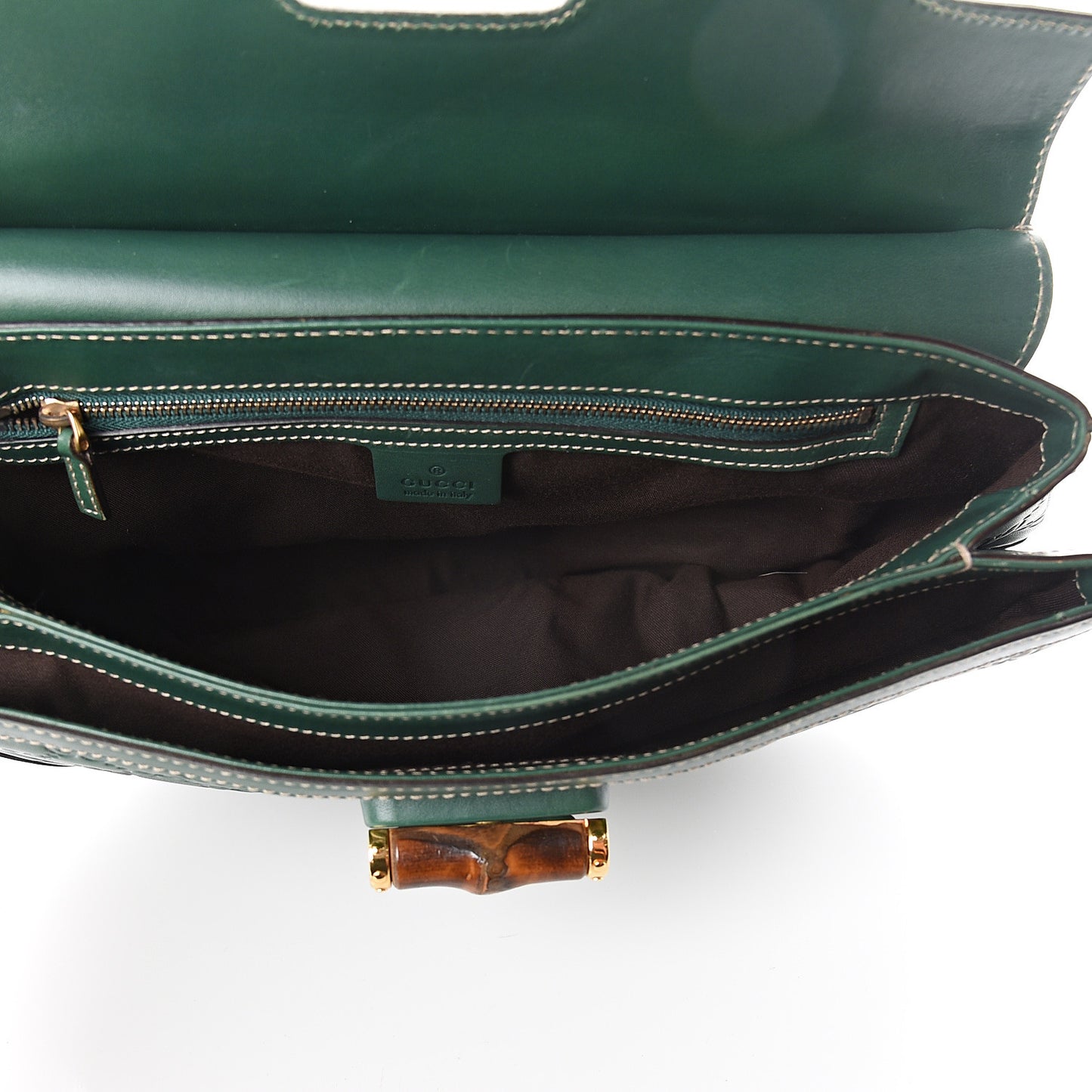Guccissima Peggy Bamboo Top Handle Bag Green