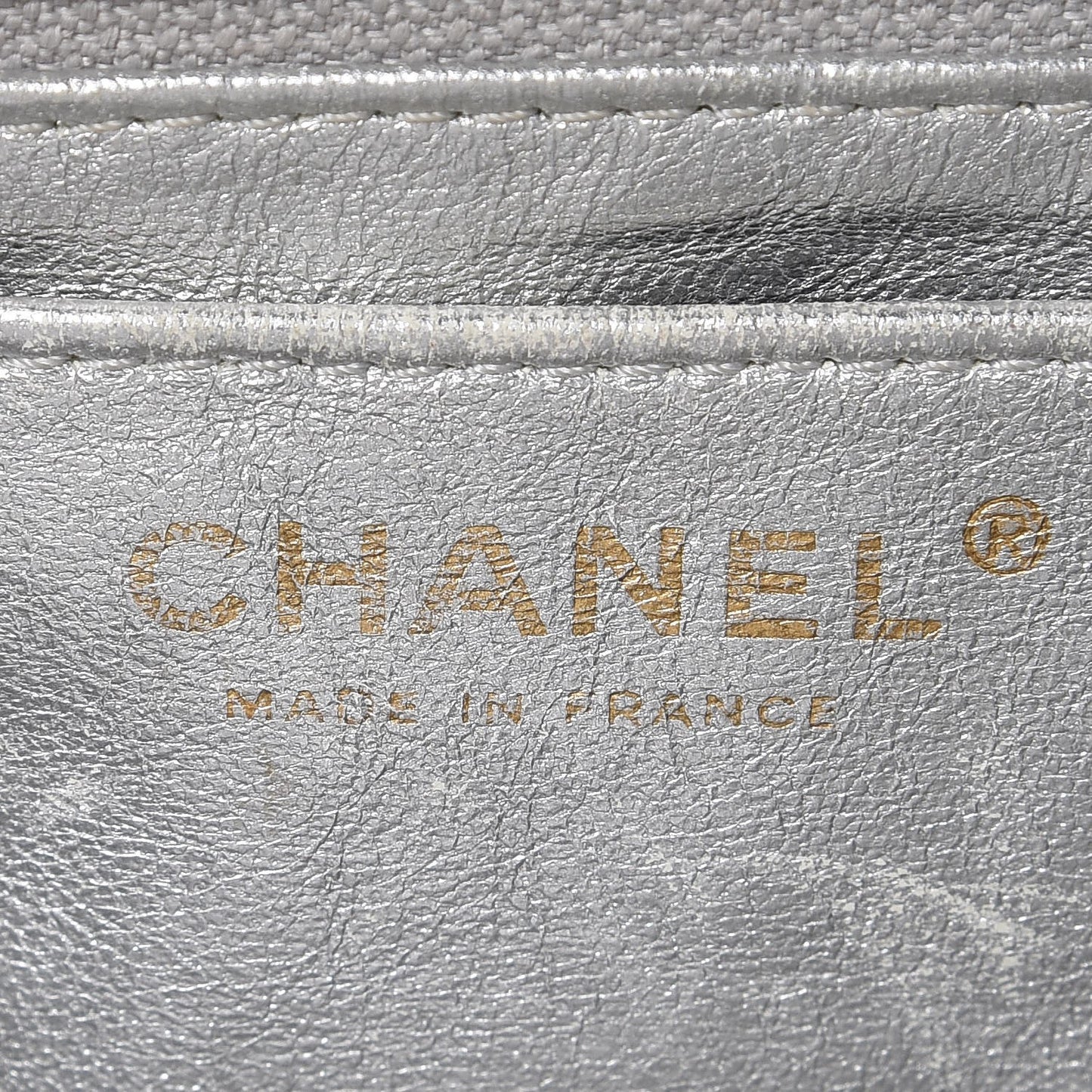 Metallic Lambskin Quilted Jumbo Single Flap Silver