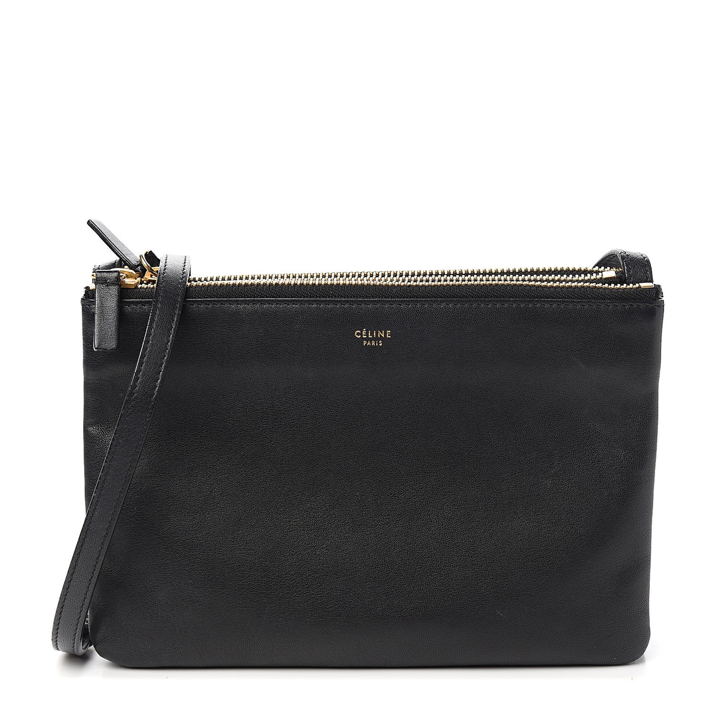 Lambskin Small Trio Crossbody Bag Black