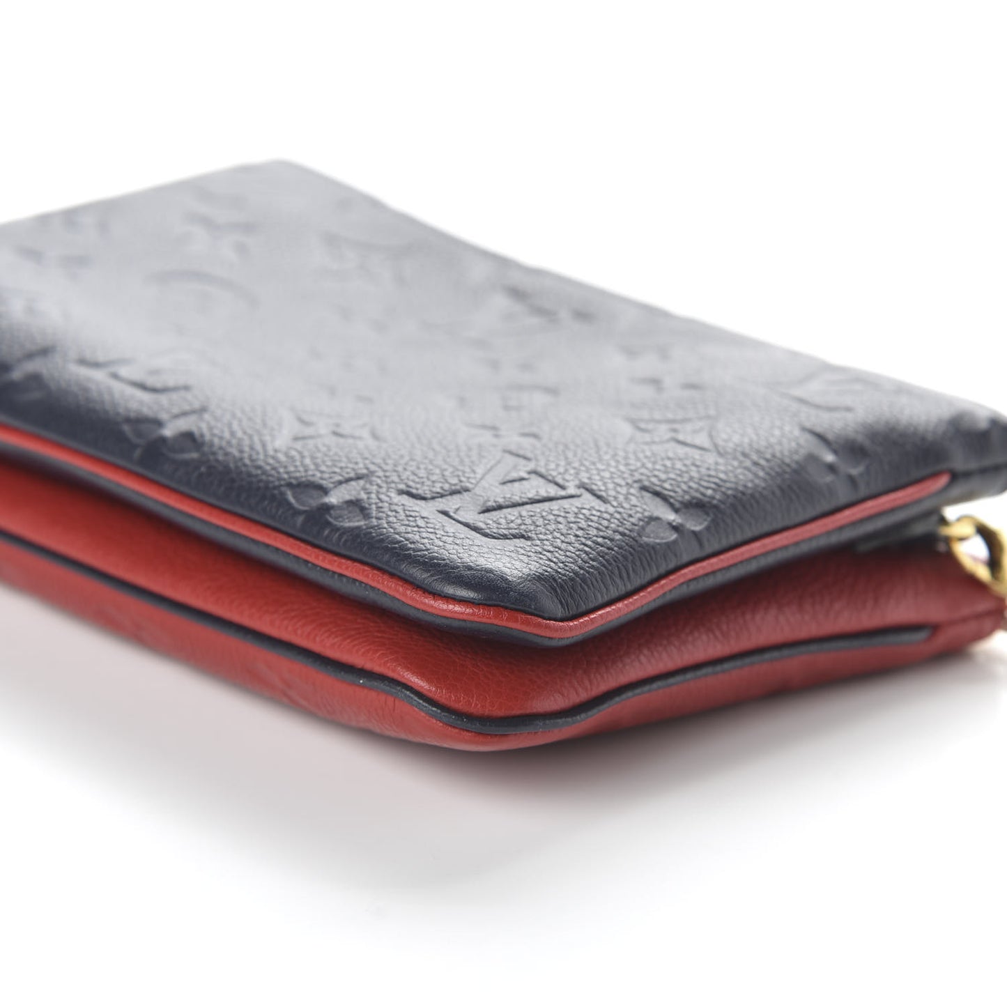 Empreinte Double Zip Pochette Marine Rouge