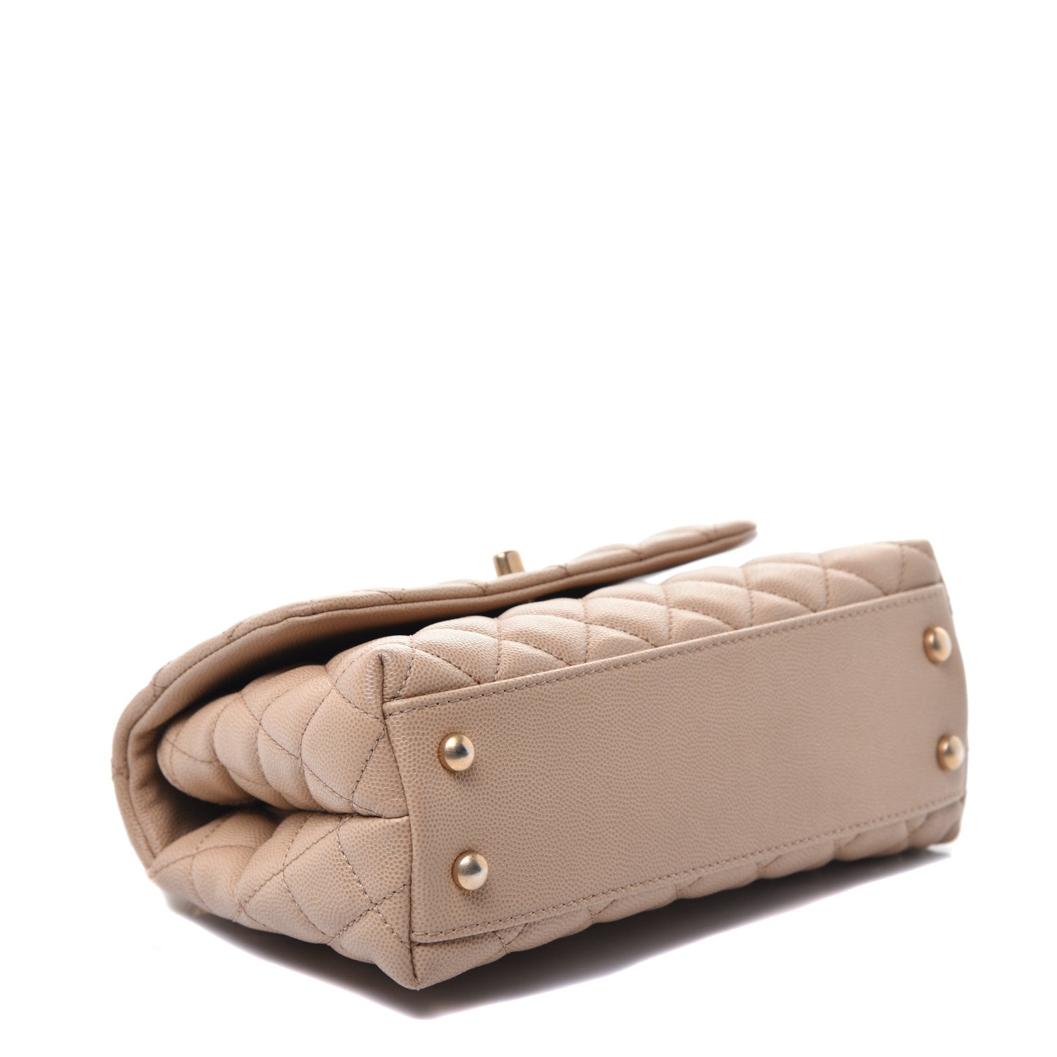 Chanel Caviar Quilted Mini Coco Handle Flap Beige 4 of 10