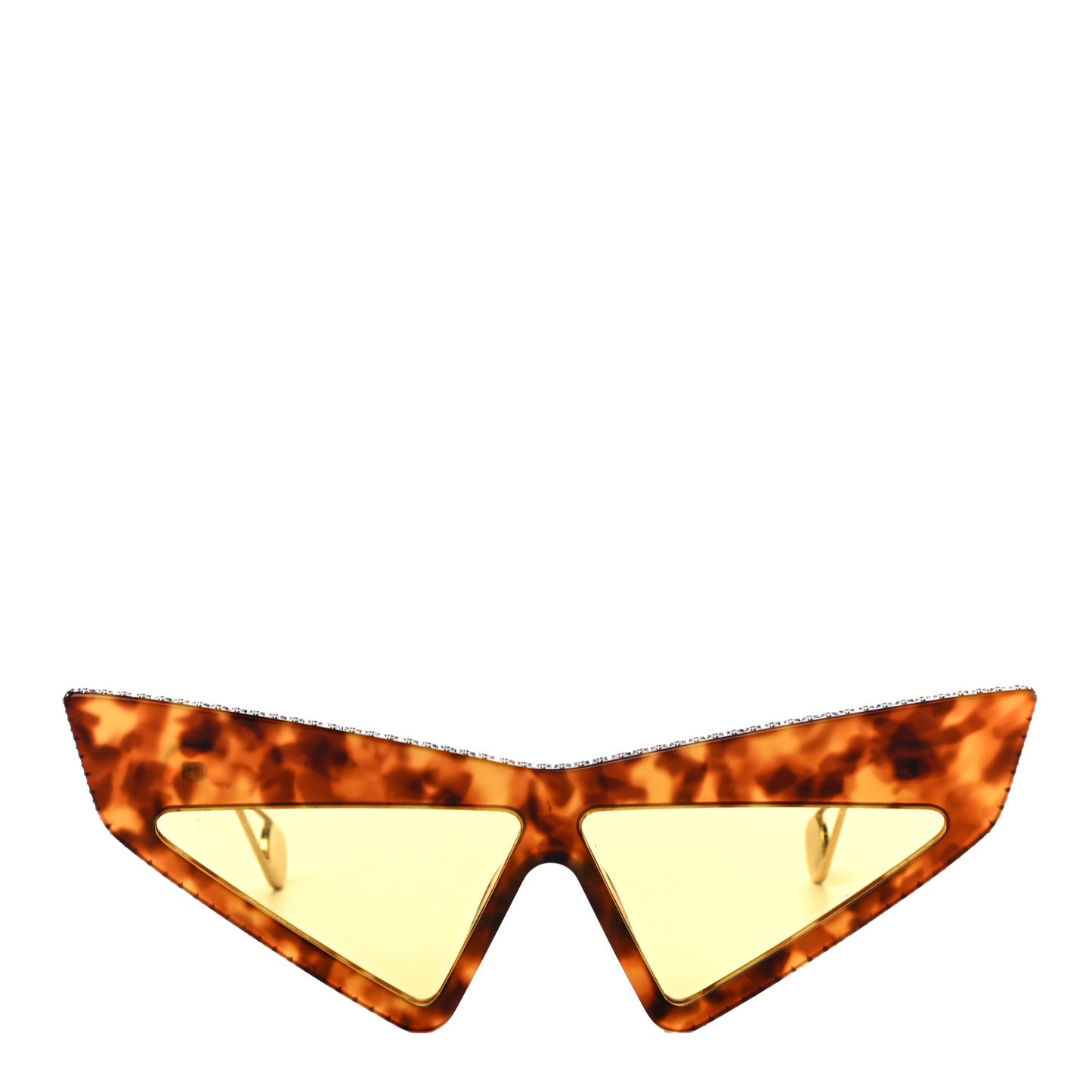Acetate Crystal Geometric Sunglasses GG0430S Havana