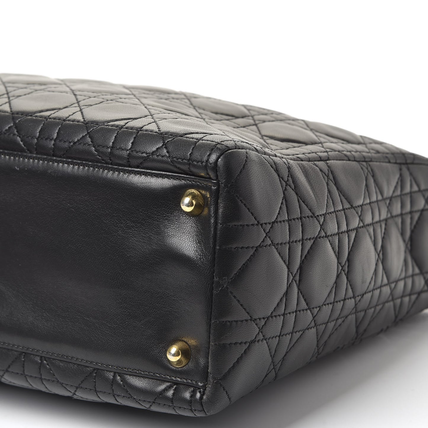 Lambskin Cannage Large Lady Dior Black