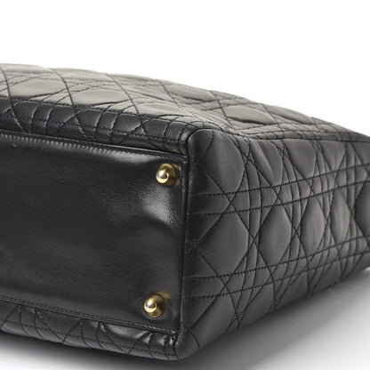 Christian Dior Lambskin Cannage Large Lady Dior Black 6 of 9