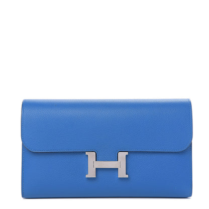 Hermes Evercolor Constance Long Wallet Bleu Zellige 1 of 6