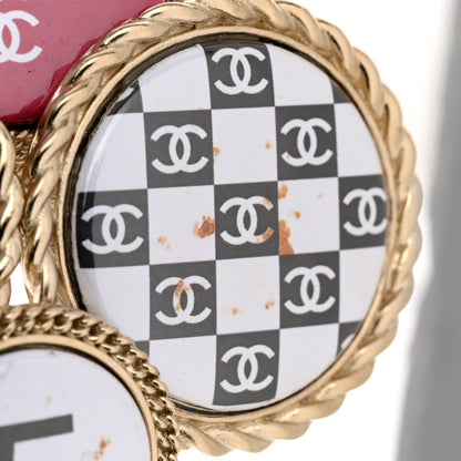 Chanel Logo Button Brooch Gold 4 of 5