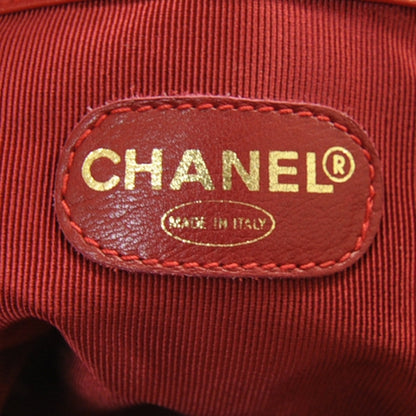 Chanel Lambskin CC Drawstring Bag Red 8 of 10