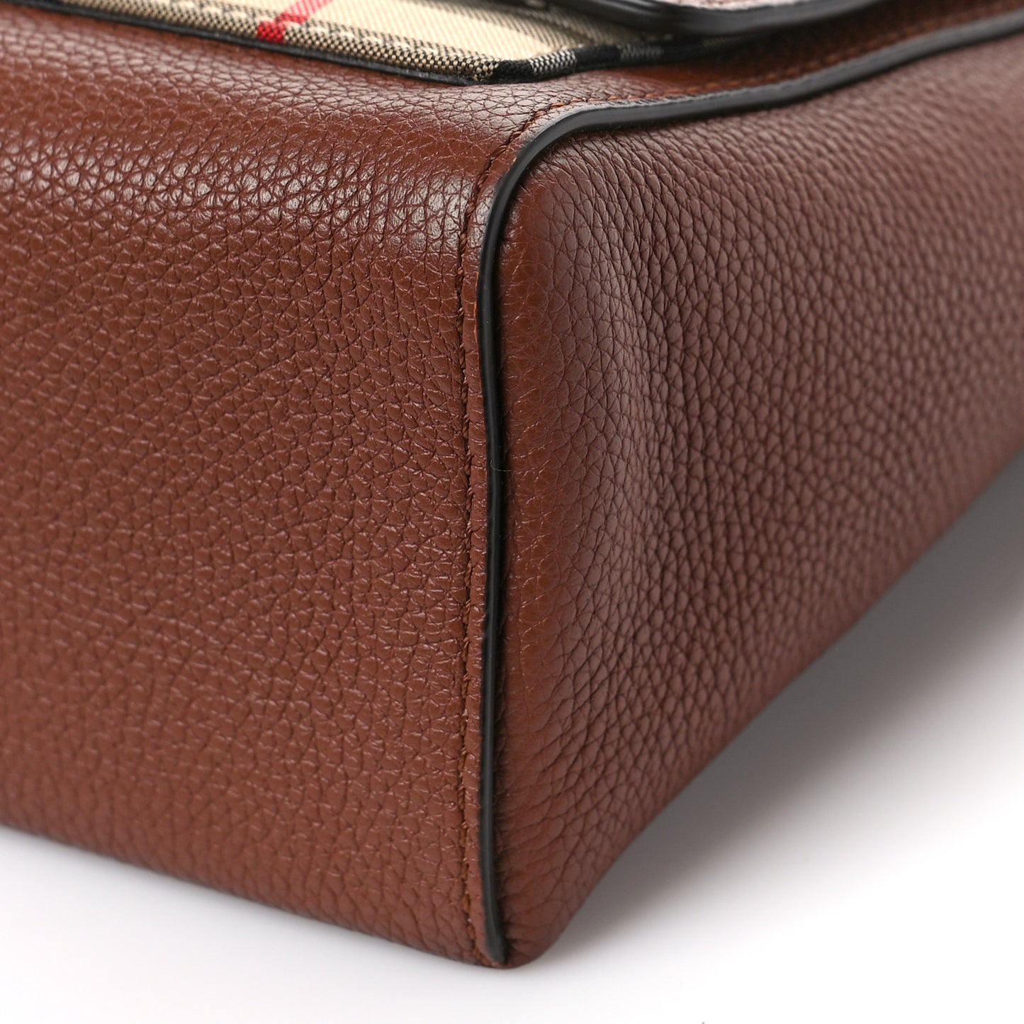 Calfskin Vintage Check Note Crossbody Bag Tan