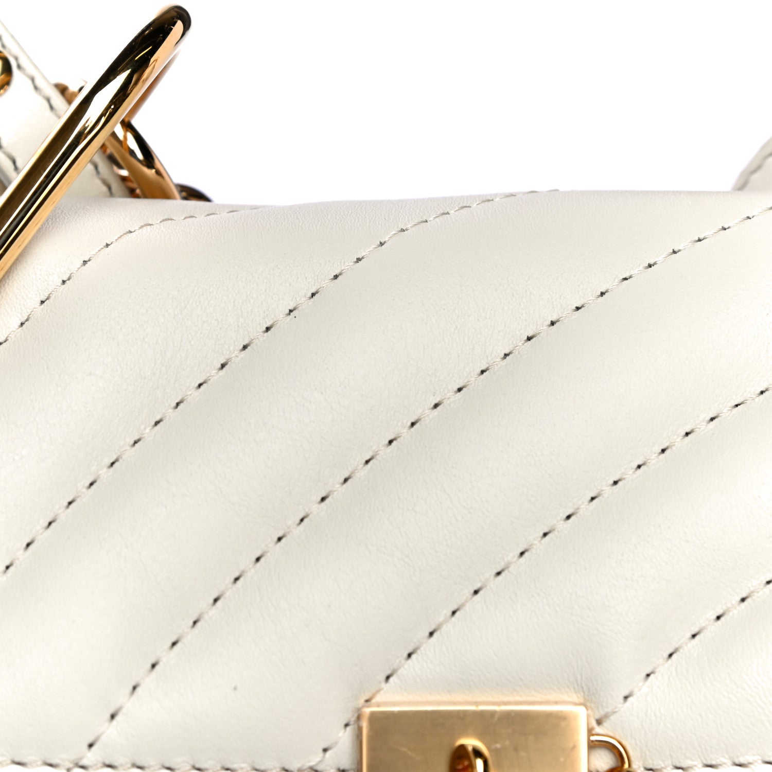 Chloe Calfskin Quilted Drew Bijou Shoulder Bag Natural White 14 of 22