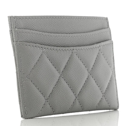 Chanel Caviar Quilted Card Holder Grey 3 of 8