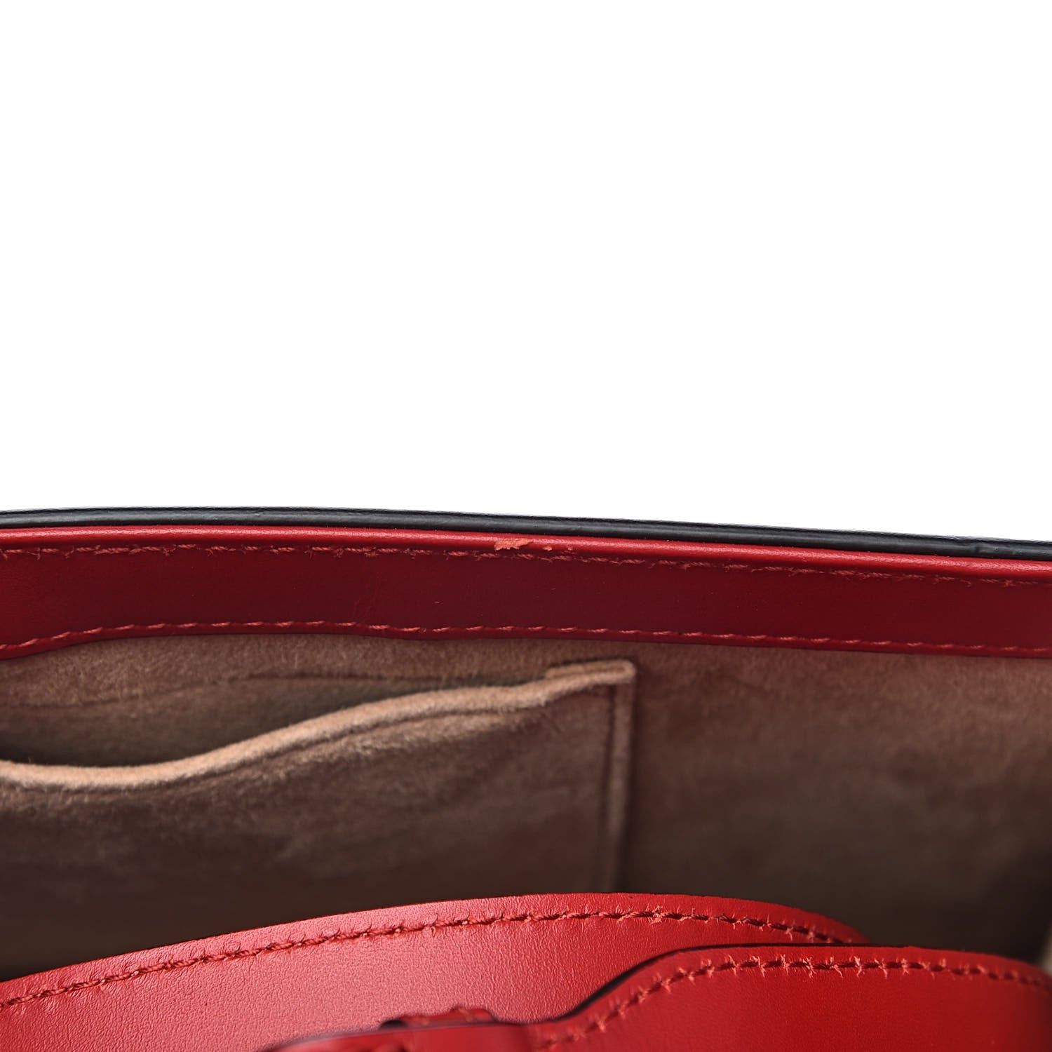 Gucci Calfskin Small Sylvie Shoulder Bag Hibiscus Red 10 of 11