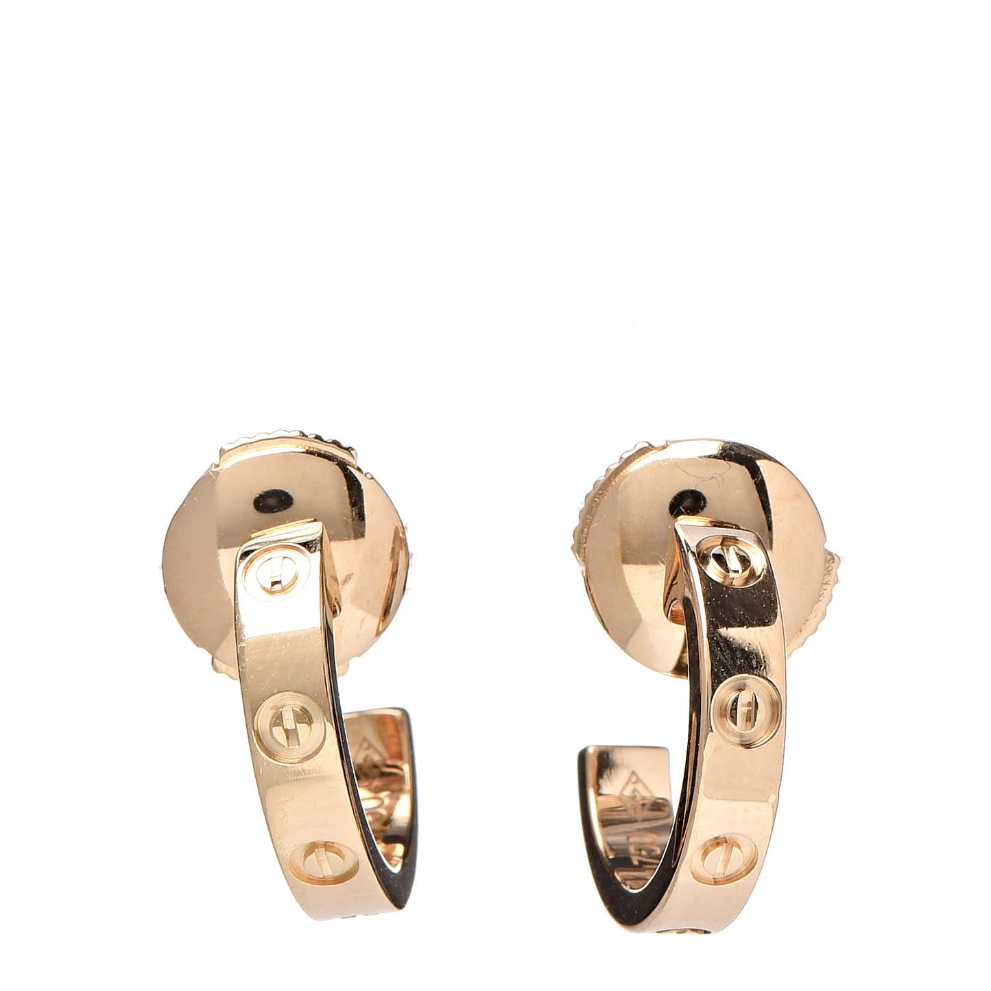 18K Yellow Gold Small LOVE Hoop Earrings