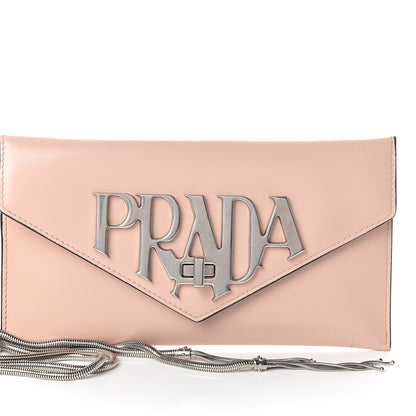 Prada Spazzolato Logo Wristlet Pesca 6 of 6