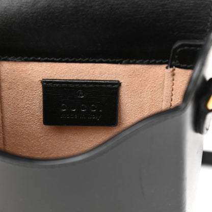 Gucci Boarded Plutone Calfskin Mini Horsebit 1955 Crossbody Bag Black 6 of 16