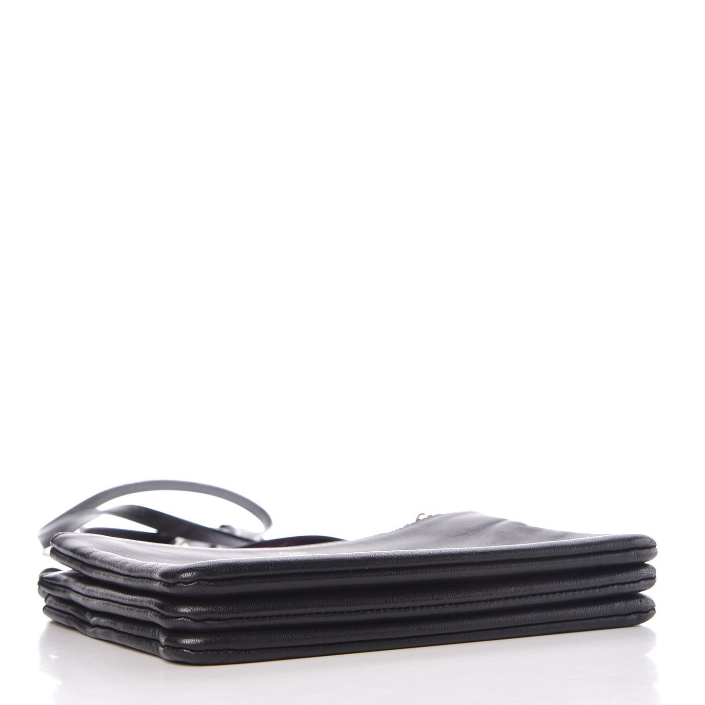 Lambskin Small Trio Crossbody Bag Black