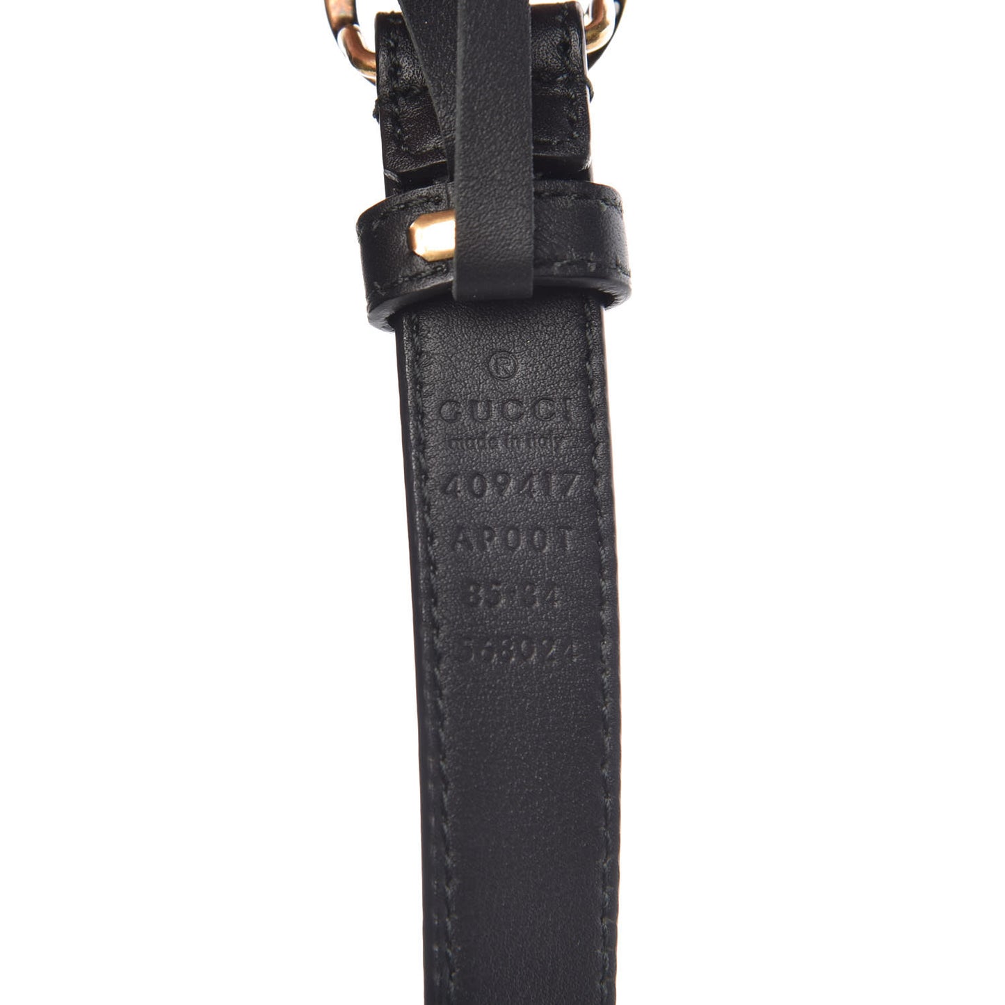 Calfskin Double G 20mm Belt 85 34 Black