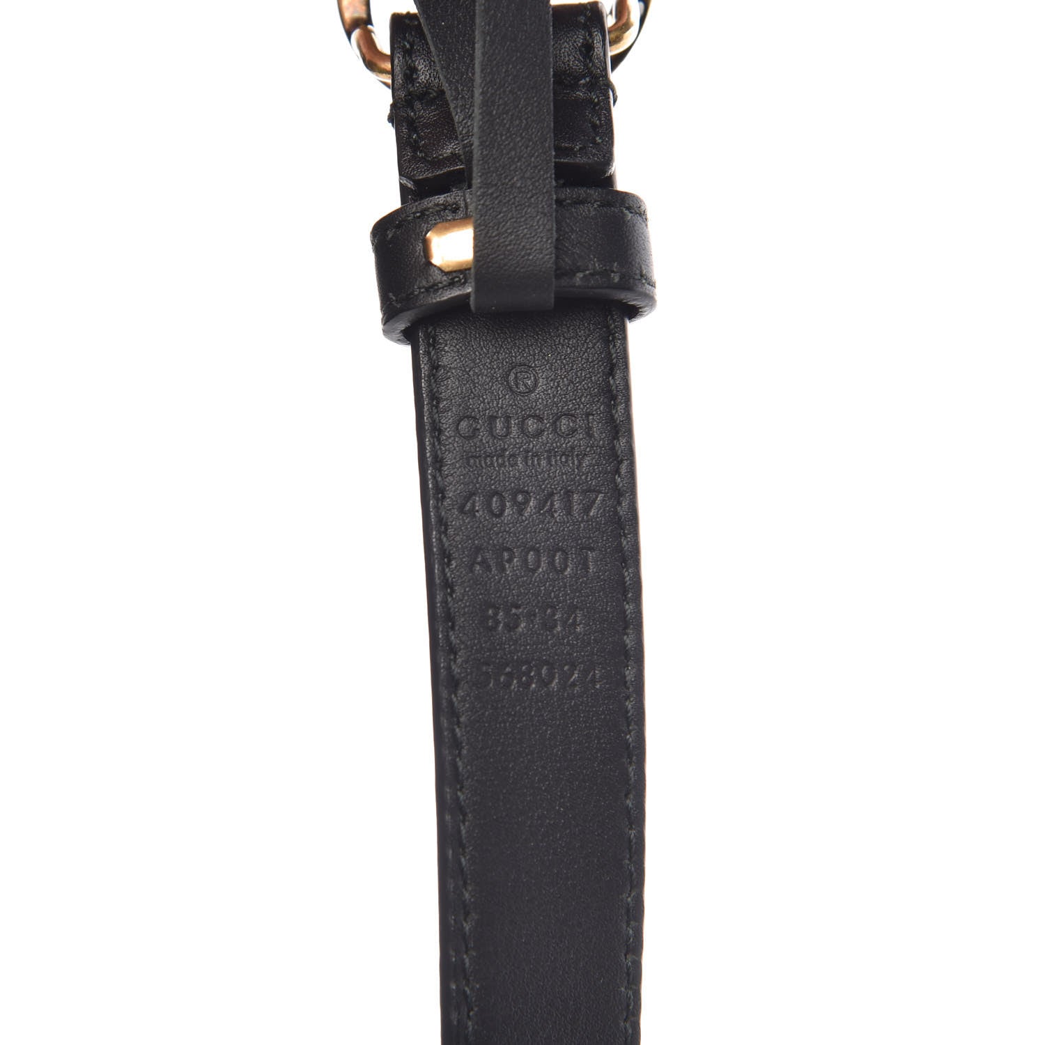 Gucci Calfskin Double G 20mm Belt 85 34 Black 4 of 6