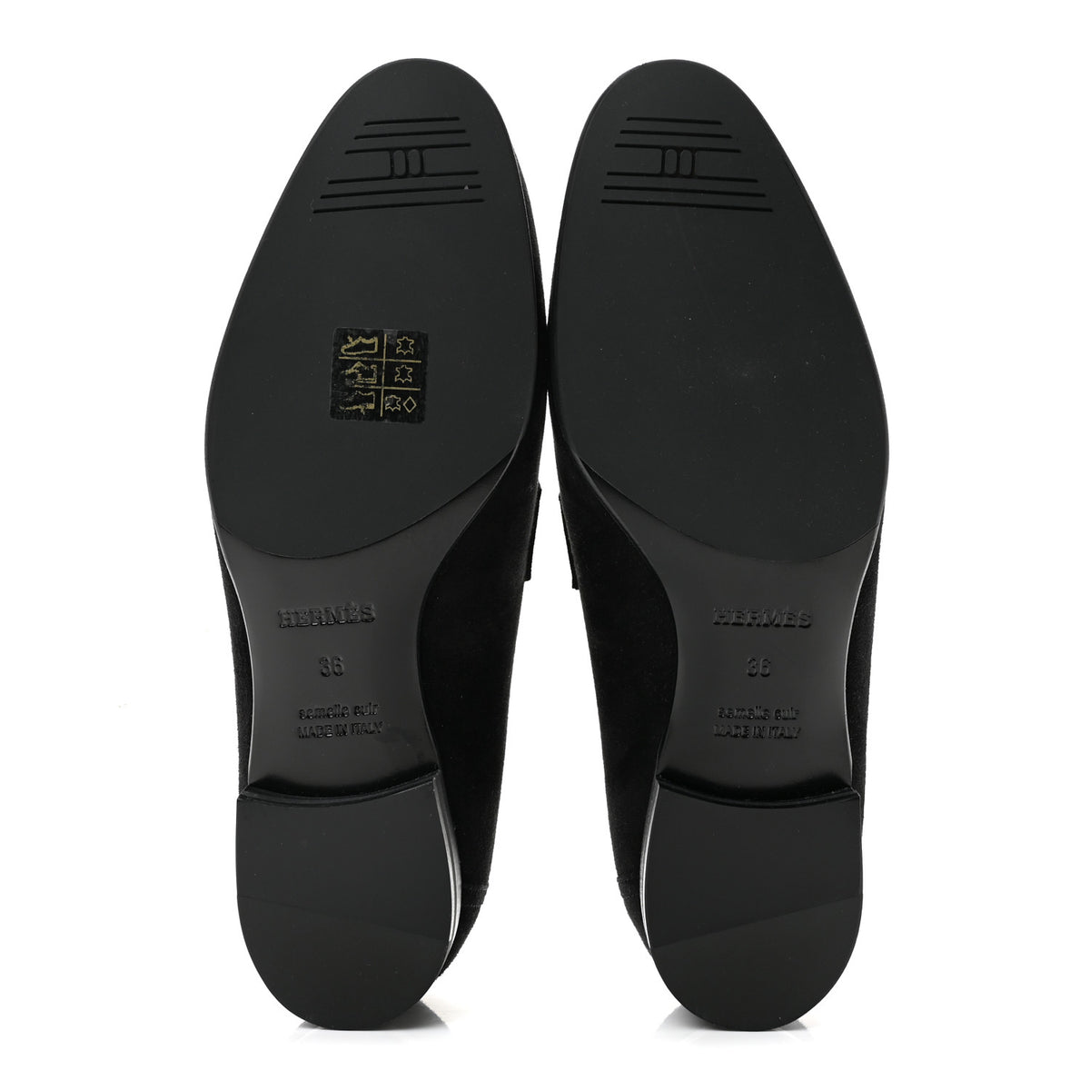 Suede Goatskin Paris Loafers 36 Black
