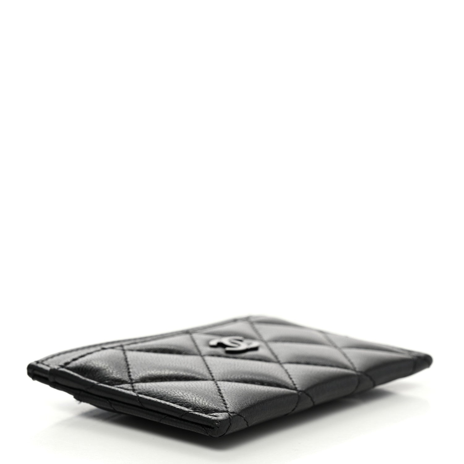 Chanel Lambskin Quilted Card Holder So Black 4 of 9
